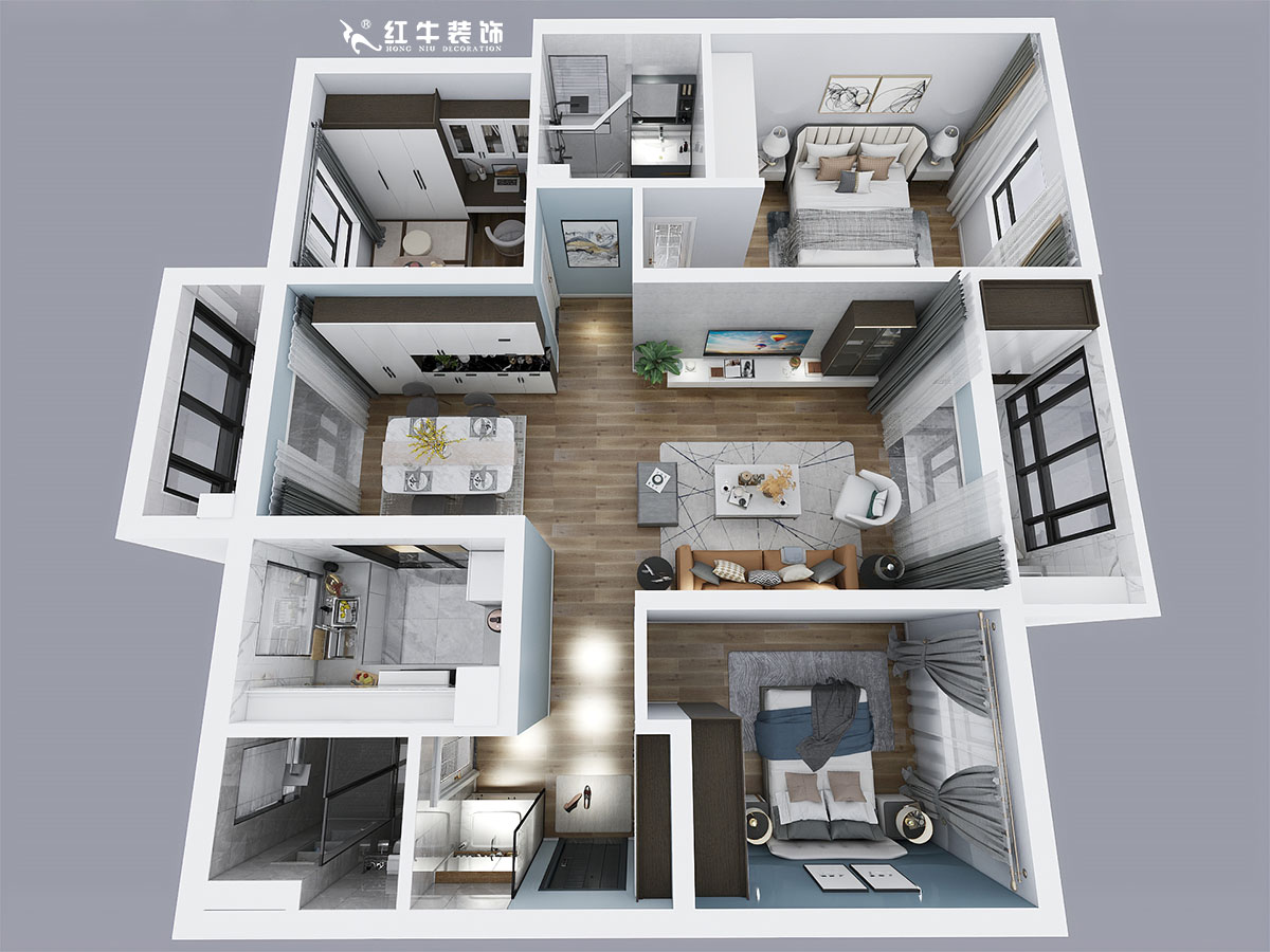 张桐玮_保利国际社区2期5-2703-115㎡-现代简约风格00鸟瞰图